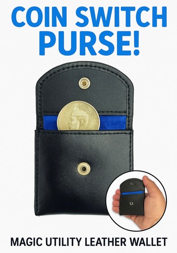Coin switch purse magic trick - coin,