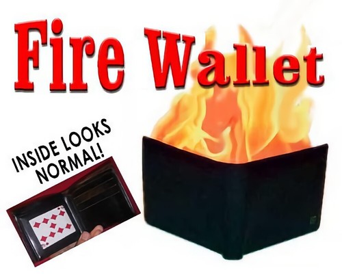 Fire wallet magic - wallet, trick~real